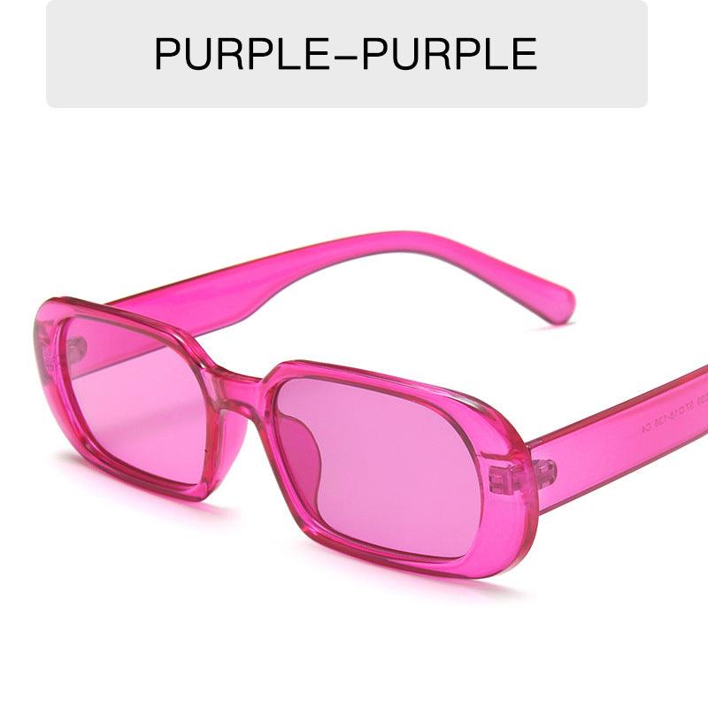 Retro Small Frame Sunglasses Female Candy Color Colorful Fashion Sunglasses cj