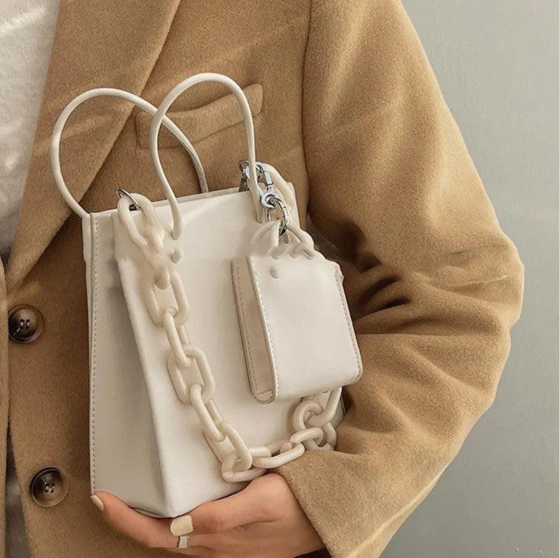 Fashion Single Shoulder Cross-body Acrylic Chain Underarm Bag Female cj