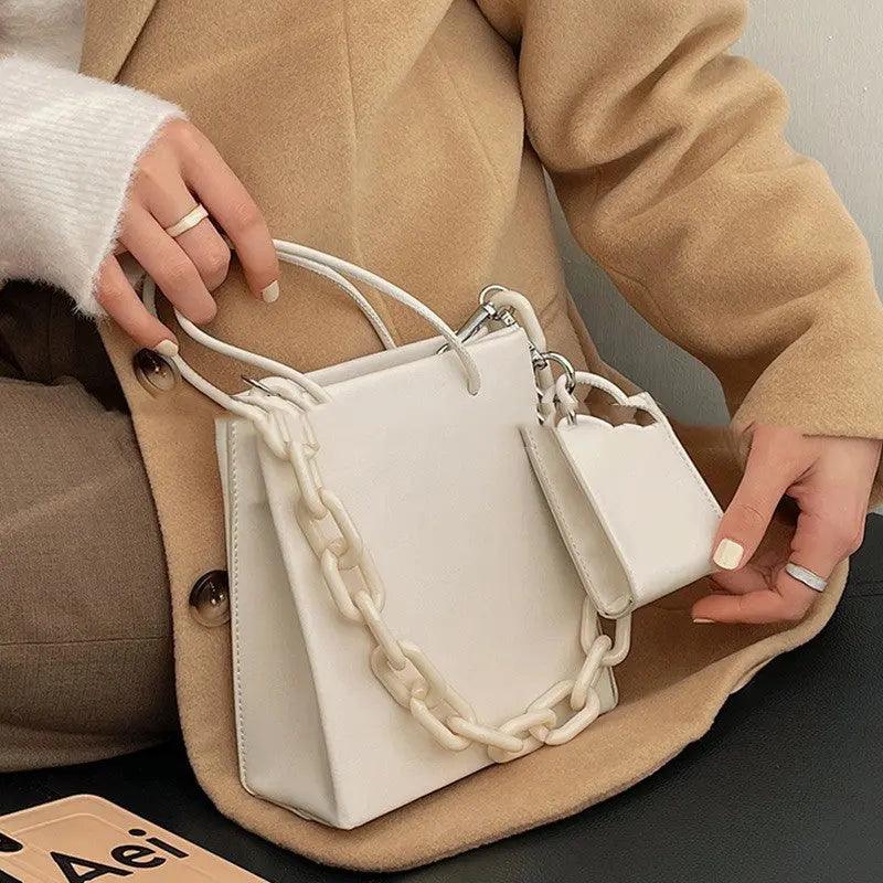 Fashion Single Shoulder Cross-body Acrylic Chain Underarm Bag Female cj