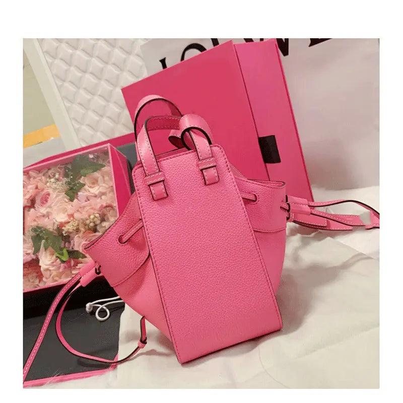 Genuine Leather Bucket Bag Female cj