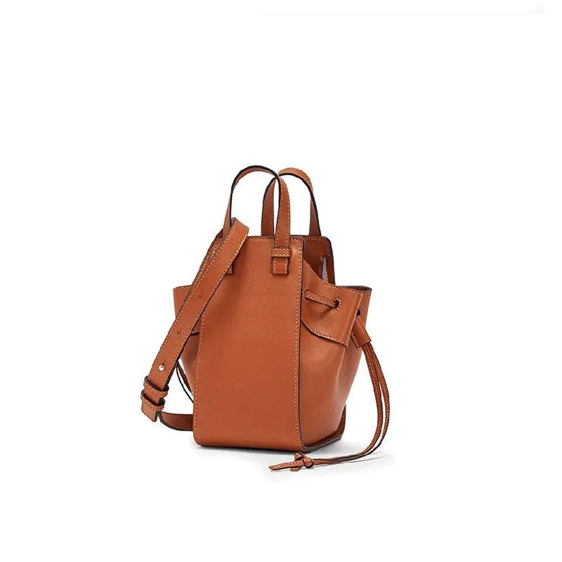 Genuine Leather Bucket Bag Female cj