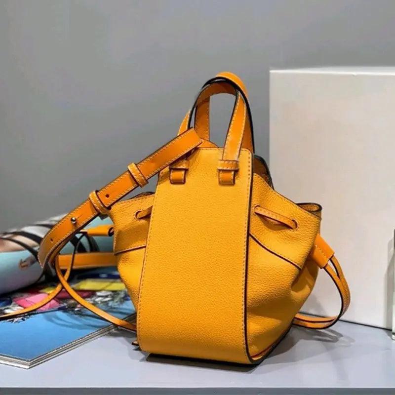 Genuine Leather Bucket Bag Female cj