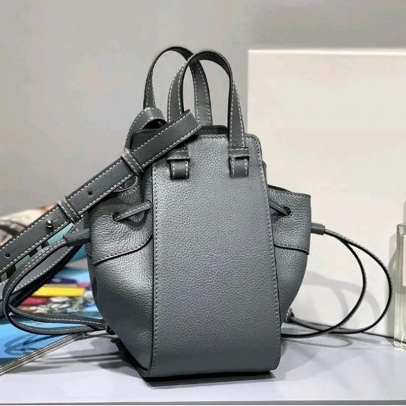Genuine Leather Bucket Bag Female cj