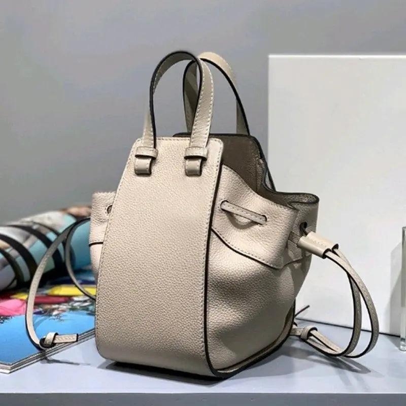 Genuine Leather Bucket Bag Female cj