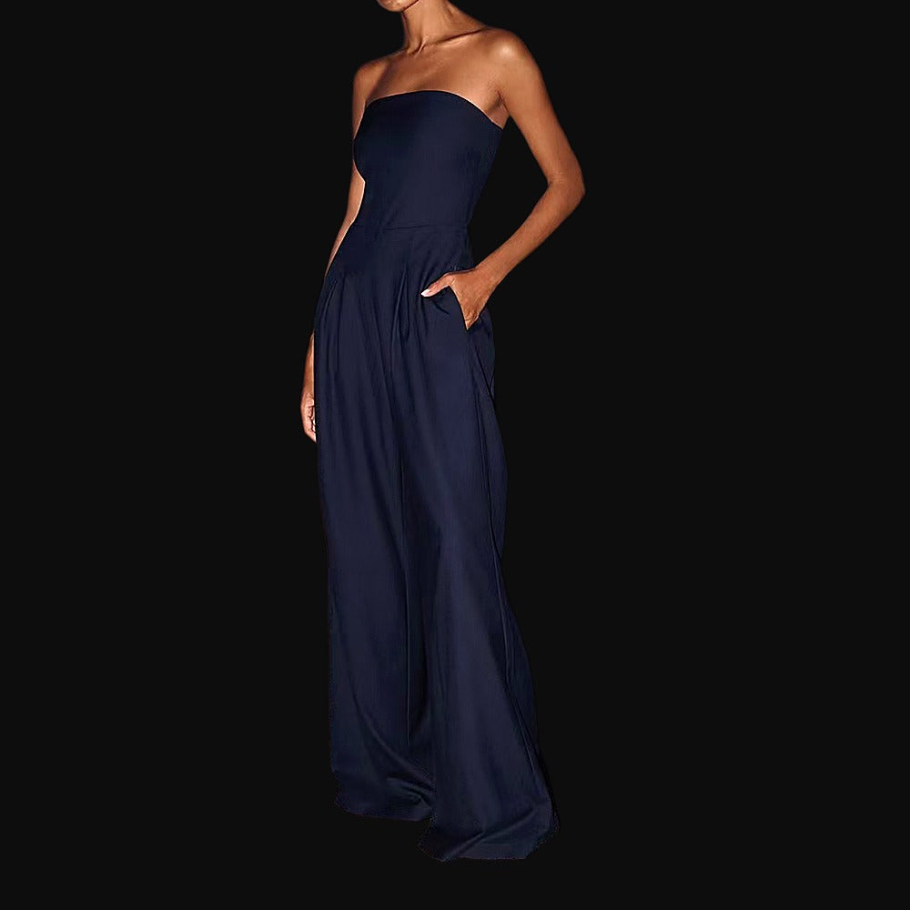 Tube Soft Jump — Backless Wide-Leg Jumpsuit for Curves