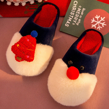 Winter Plush Slippers Christmas Cute Santa Claus And Christmas Tree Slipper Warm Anti-Slip House Shoes For Women cj