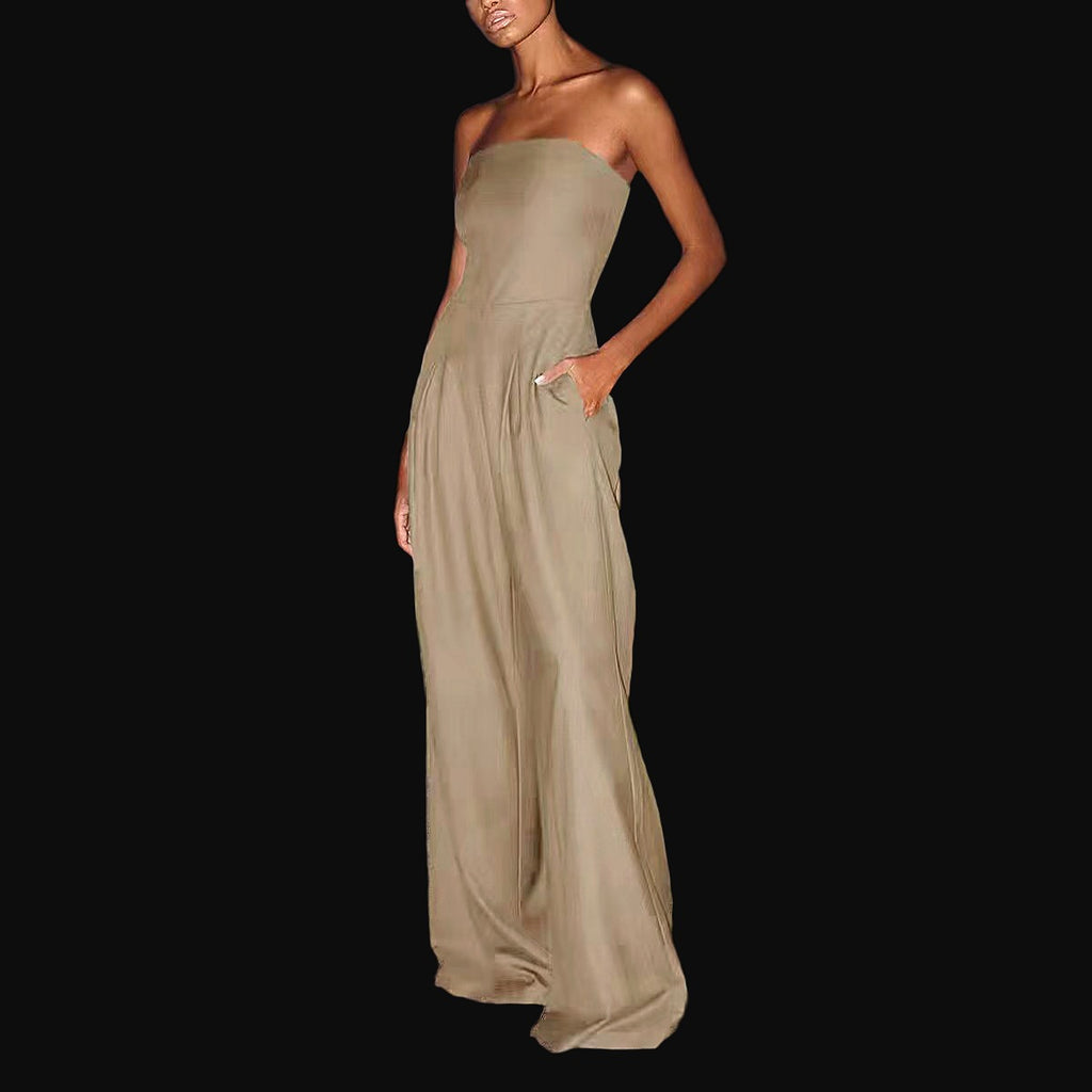 Tube Soft Jump — Backless Wide-Leg Jumpsuit for Curves
