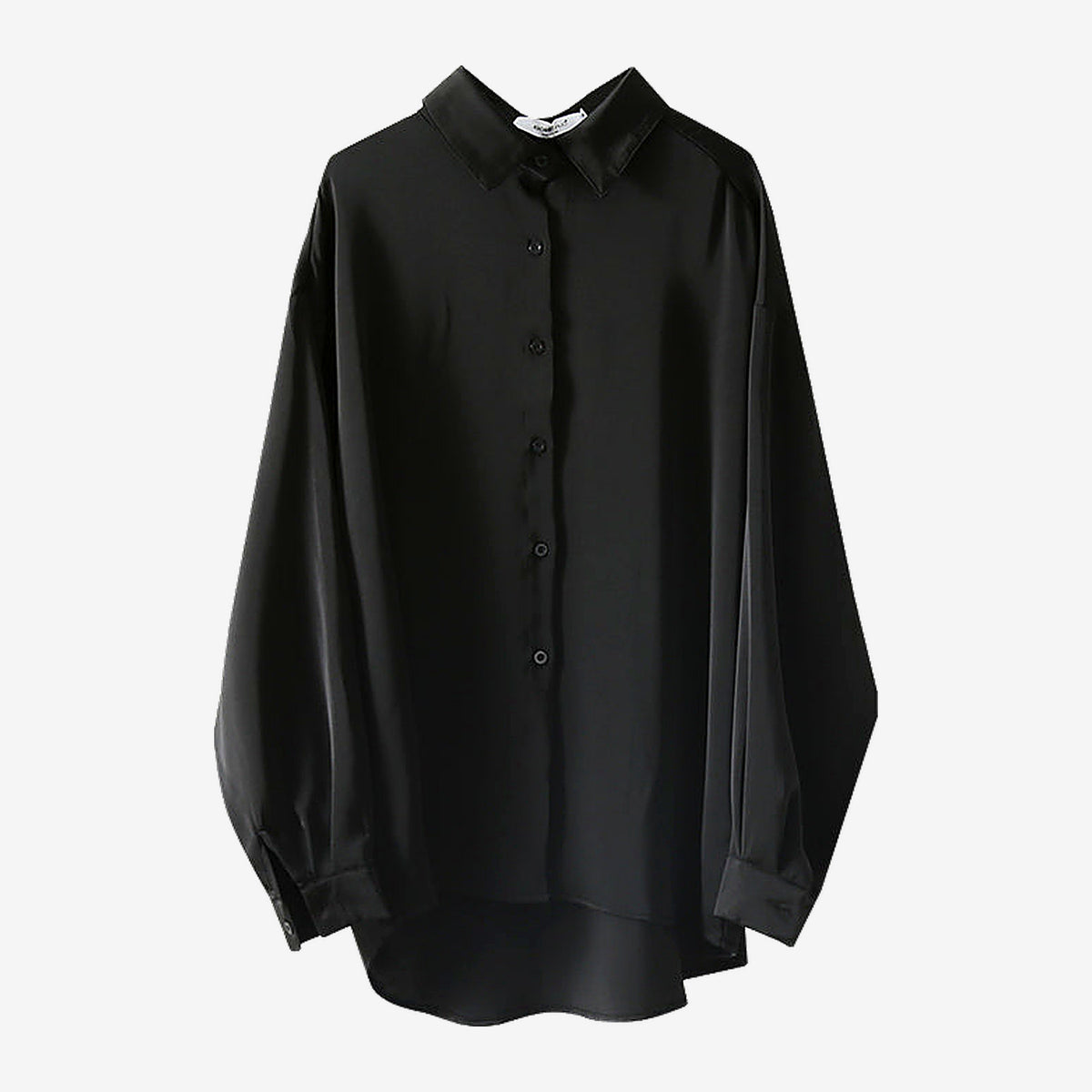 Damen-Bluse mit Polo-Kragen im Oversize-Schnitt