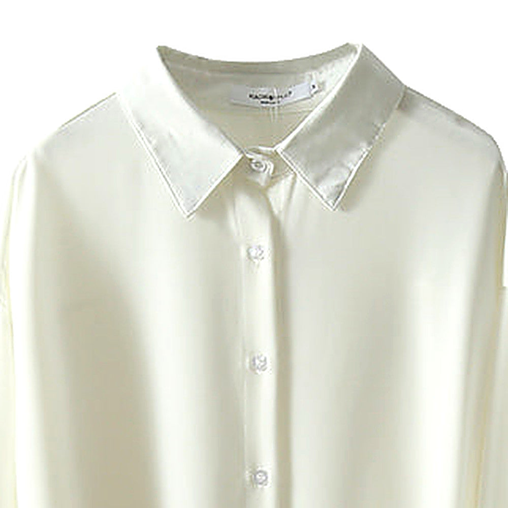 Damen-Bluse mit Polo-Kragen im Oversize-Schnitt