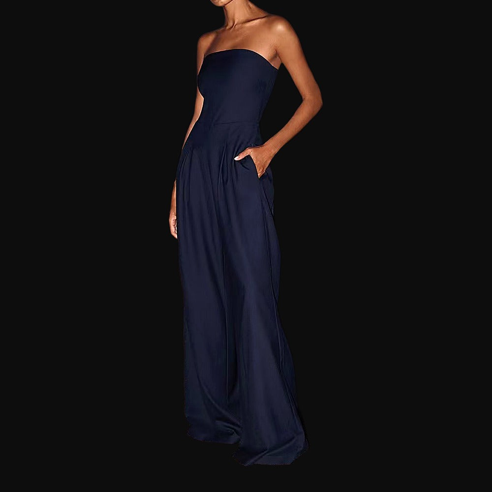 Tube Soft Jump — Backless Wide-Leg Jumpsuit for Curves