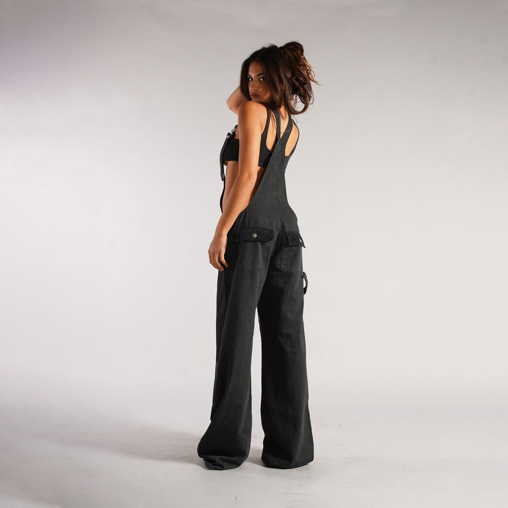 Y2K Denim Overalls – Vintage Baggy Jumpsuit with Adjustable Straps