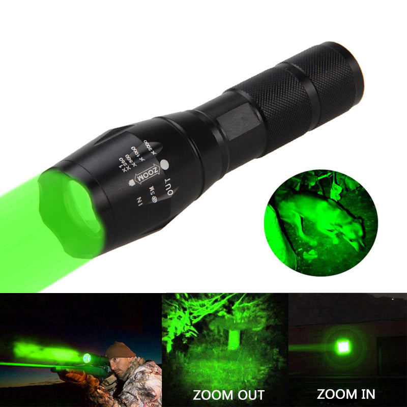 Portable Mini Flashlight LED ZOOM Torch Hunting Zoomable Flashlight Torch Light cj