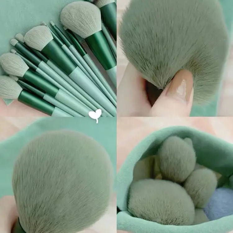 13 PCs Purpleflower Holly Leaf Makeup Brushes Green Beauty Quick - drying Makeup Brush Set - Shop with Vanny13 PCs Purpleflower Holly Leaf Makeup Brushes Green Beauty Quick - drying Makeup Brush SetWoman/Make upShop with Vannycj13 PCs Purpleflower Holly Leaf Makeup Brushes Green Beauty Quick - drying Makeup Brush Set cj