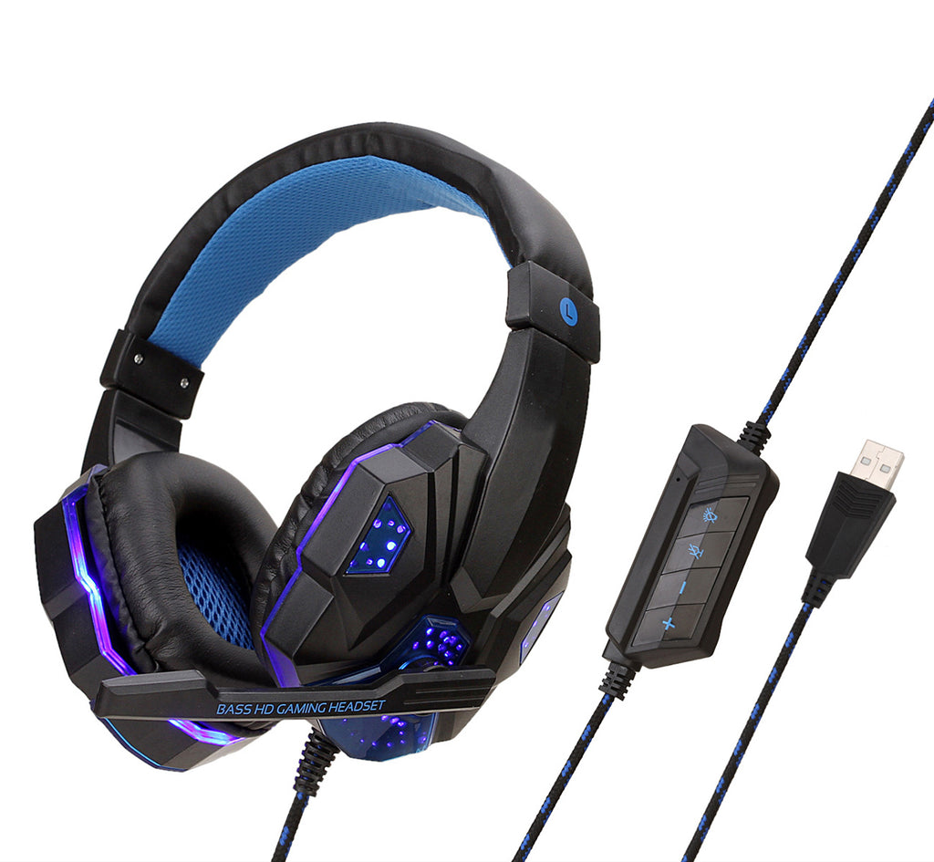 RGB LED Gaming Headset with Microphone - 7.1 Surround Sound for PS4, PC, Xbox
