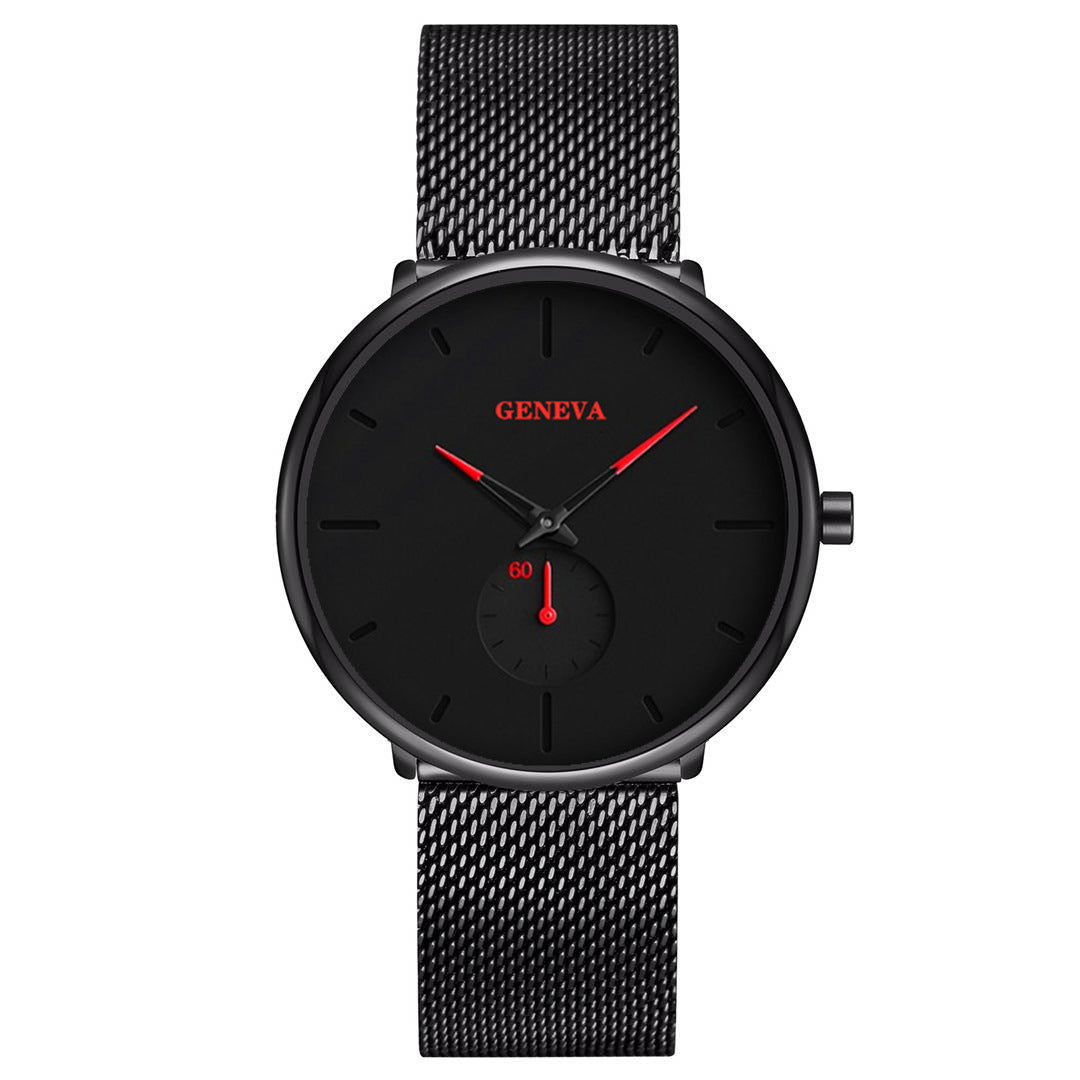 Fashion Casual Geneva Mens Watch Quartz Stainless Steel