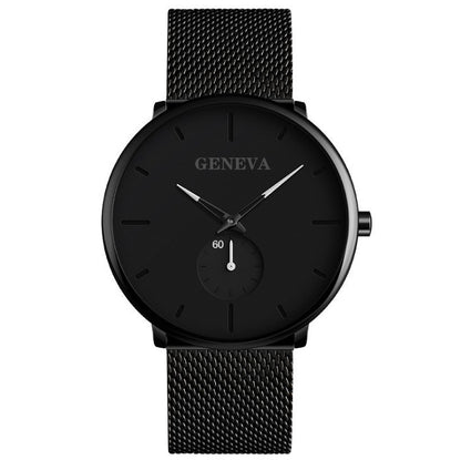 Fashion Casual Geneva Mens Watch Quartz Stainless Steel