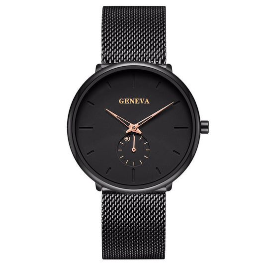 Fashion Casual Geneva Mens Watch Quartz Stainless Steel