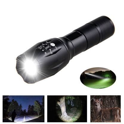 Portable Mini Flashlight LED ZOOM Torch Hunting Zoomable Flashlight Torch Light cj