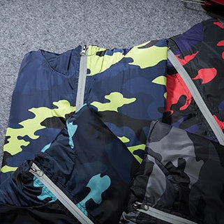 Men's Camouflage Hooded Jacket - Luminous Zipper Spring Coat
