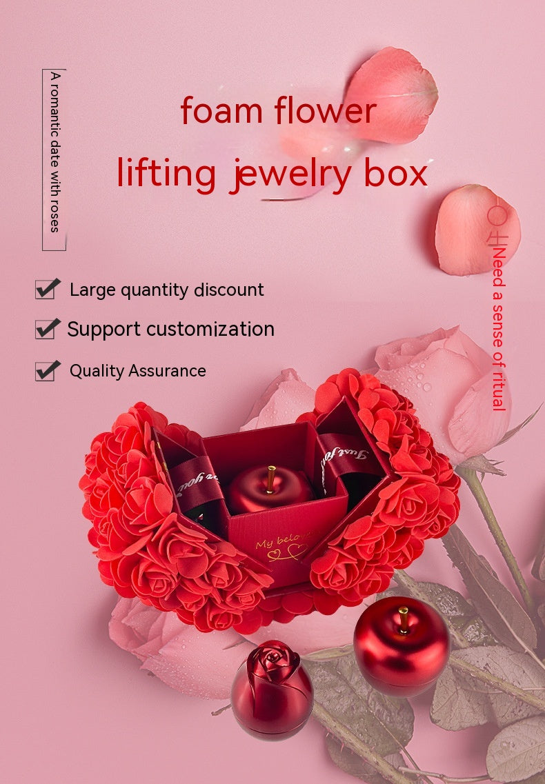 Valentinsgeschenkset "Ewige Rose" mit Kristallkette