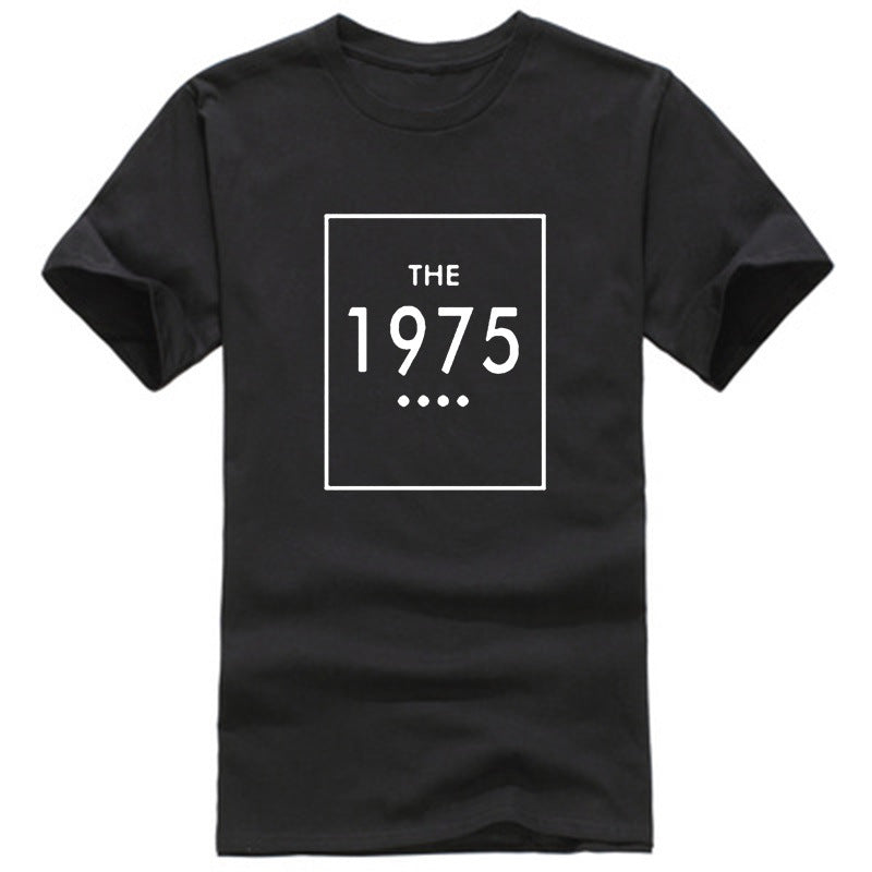 1975 European Size Large Size Loose Short Sleeve T-shirt cj
