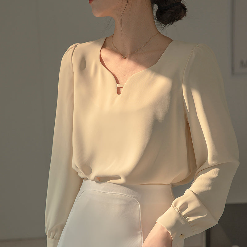 French Vintage Long Sleeve Shirt Women's Spring Dress