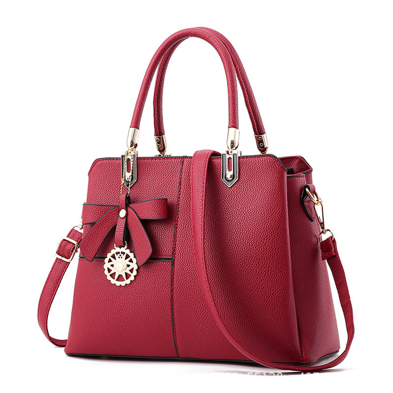 Women's contrast color handbag shoulder bag cj