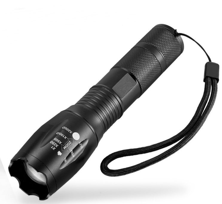 Portable Mini Flashlight LED ZOOM Torch Hunting Zoomable Flashlight Torch Light cj