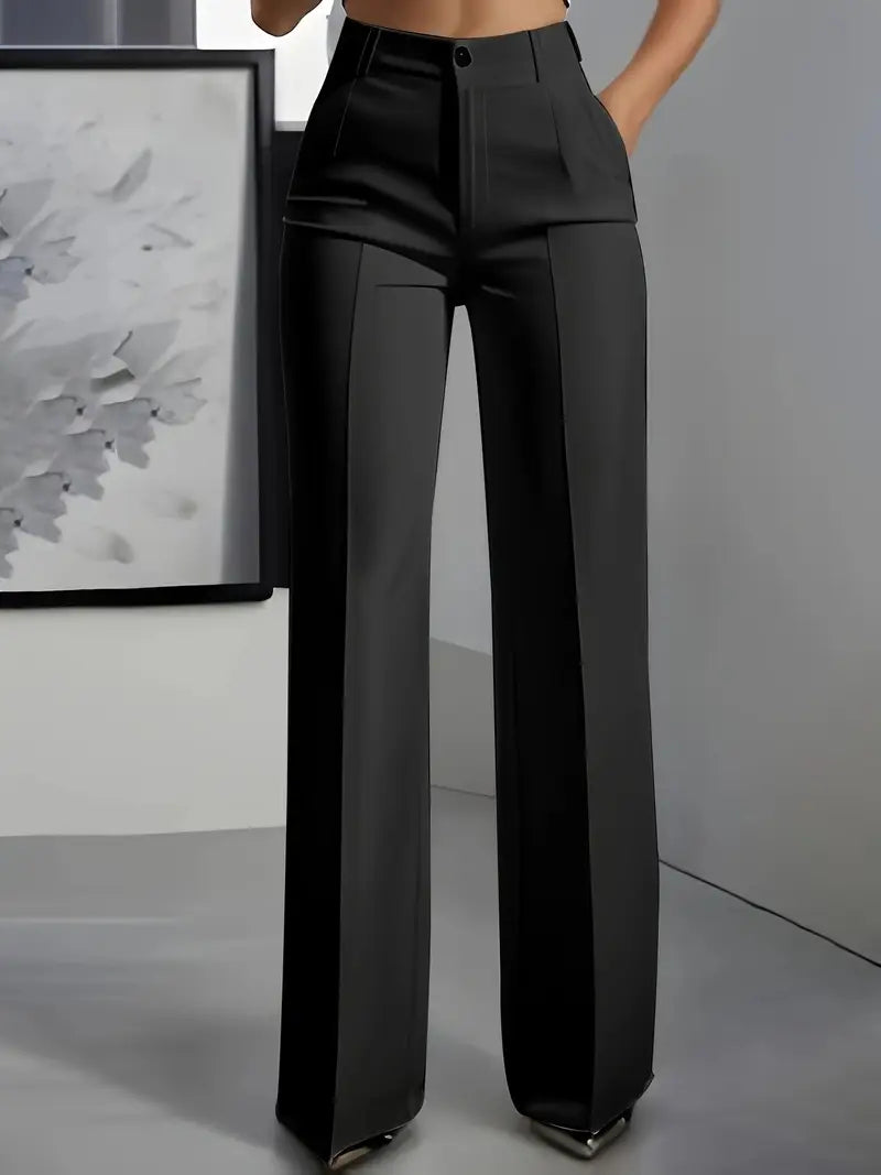 Soft Flow Wide-Leg Trousers – Minimalist Everyday Pants for Women