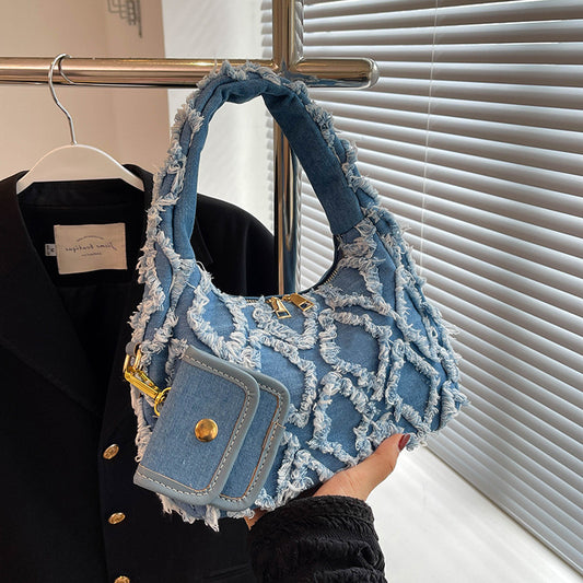 Summer Fashion Denim Handbag Niche Design cj