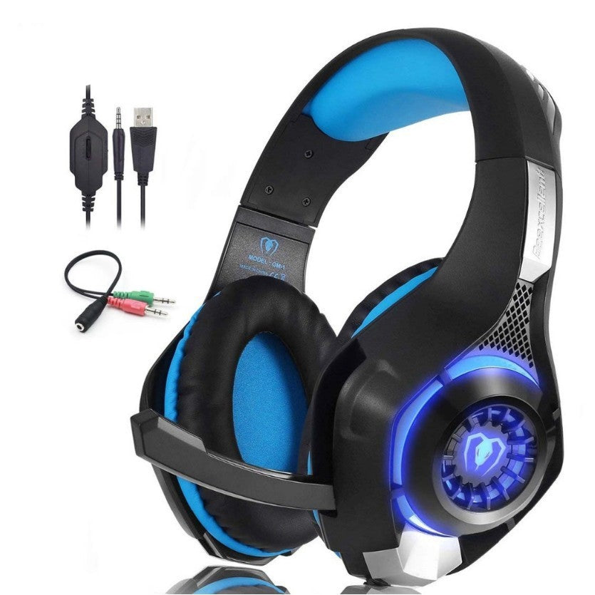 Beexcellent GM-1 Stereo Gaming Headset with Mic & LED Light - PS4, PC, Xbox