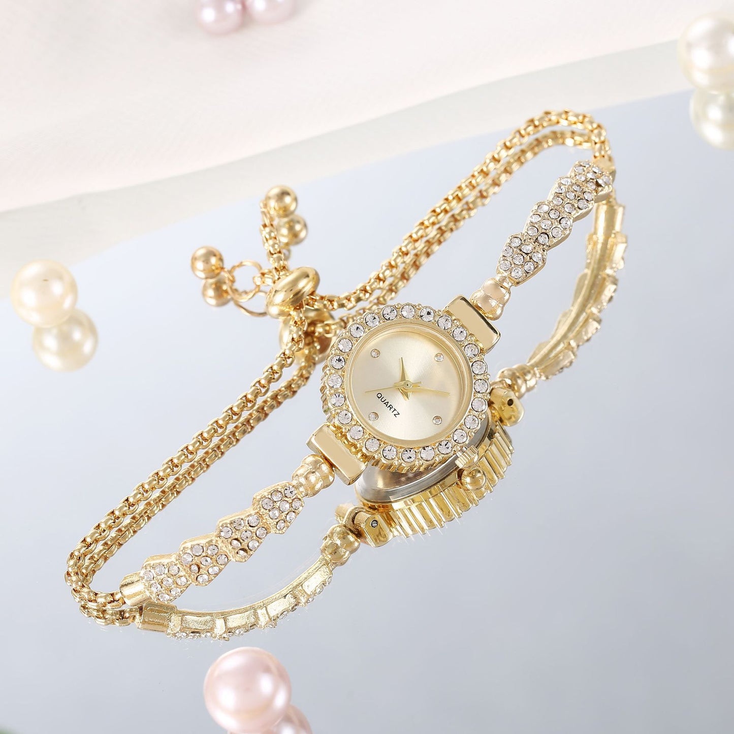 Fashion Luxury Women's Watch Gold Fine Strap Ladies Watch For Bracelet Female Wrist Watch