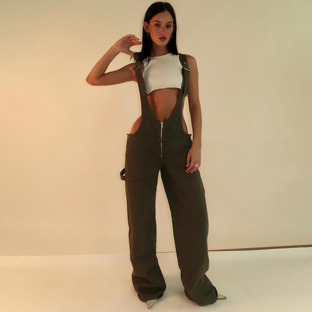 Y2K Denim Overalls – Vintage Baggy Jumpsuit with Adjustable Straps