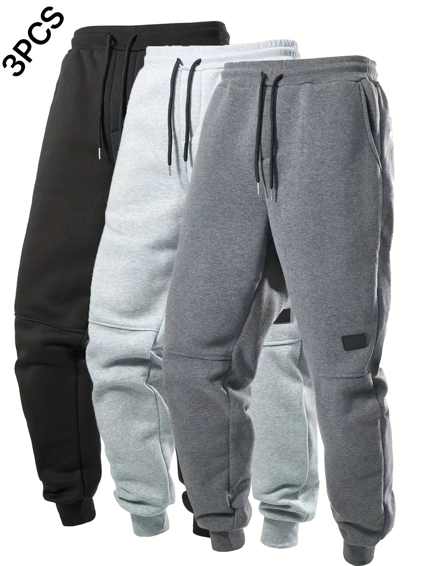 3pcs Men's Casual Solid Color Joggers - Shop with Vanny3pcs Men's Casual Solid Color JoggersShop with VannytemuBlack + Dark Gray + Light Grayhttps://img.kwcdn.com/product/fancy/97a50402 - dd84 - 4333 - a907 - 69d26d1fabd3.jpg