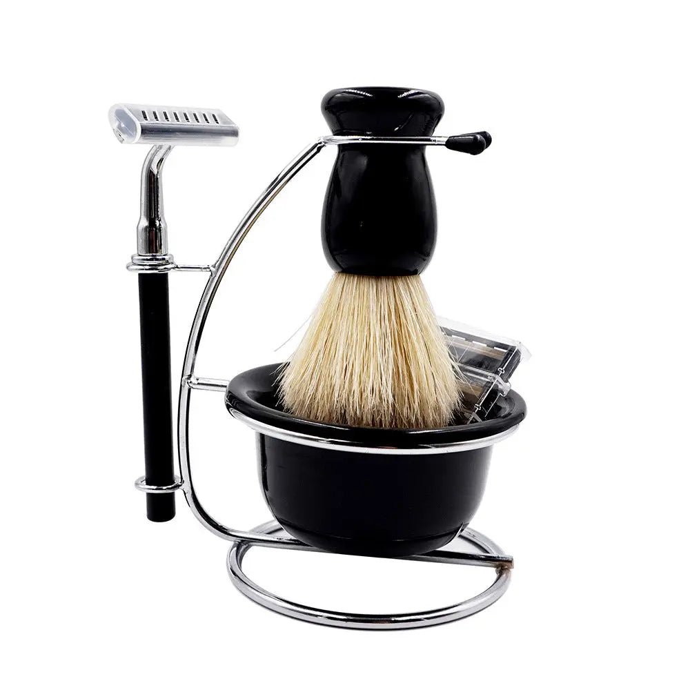 4 In 1 Men's Razor Set Male Facial Beard Cleaning Shaving Brush Bowl Stainess Steel Stand - Shop with Vanny4 In 1 Men's Razor Set Male Facial Beard Cleaning Shaving Brush Bowl Stainess Steel Standmen's accessoriesShop with Vannycj4 In 1 Men's Razor Set Male Facial Beard Cleaning Shaving Brush Bowl Stainess Steel Stand Holder 5 Blades Wet Shaving Razor Tool cj