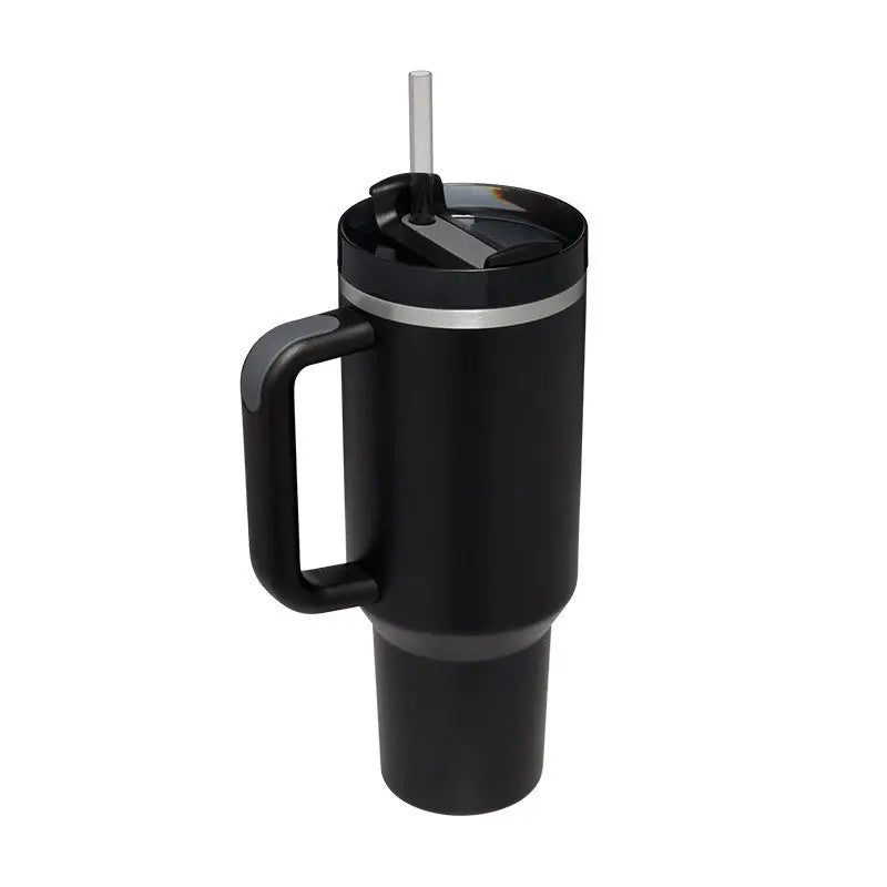 40oz Coffee Insulation Cup Straw Coffee Travel Mug Stainless Steel Coffee Tumbler Portable Car Cup Insulated Coffee Holder Handle-Equipped Coffee Mug Hot and Cold Beverage Container ShopWithVanny Top-Ranking Coffee Accessories Travel Coffee Companion