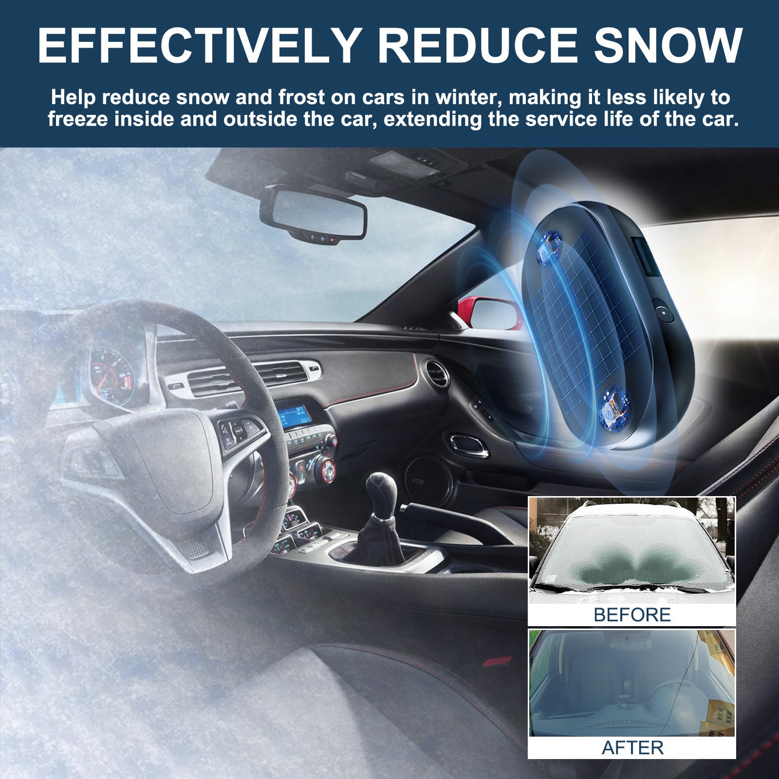Car Windshield Antifreeze Tool - Quick De-icing Portable Snow Remover