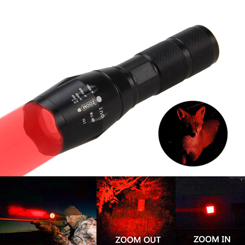 Portable Mini Flashlight LED ZOOM Torch Hunting Zoomable Flashlight Torch Light cj