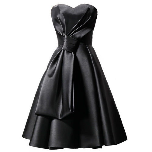 Black Satin Bra Mini Dress — Bandage, Sleeveless & Zip-Up