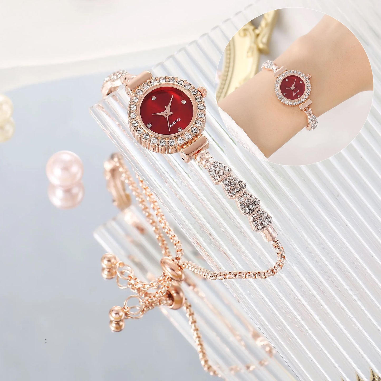 Fashion Luxury Women's Watch Gold Fine Strap Ladies Watch For Bracelet Female Wrist Watch