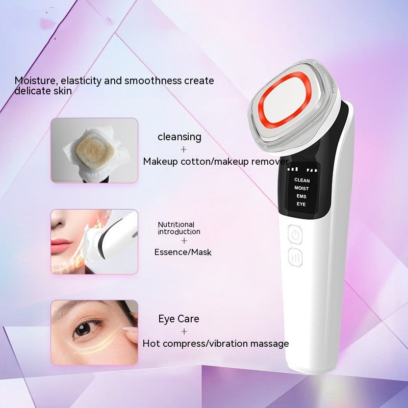 Electric Facial Massage & Cleansing Device – Heated Skin Rejuvenation Tool