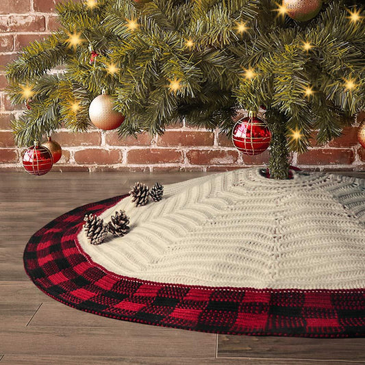 Christmas Decorative Tree Skirt Knitted Christmas Tree Skirt Festive Holiday Decor Cozy Tree Skirt Seasonal Home Decor Christmas Tree Accessories ShopWithVanny Top-Ranking Holiday Decor Festive Tree Skirt Deals Exclusive Tree Skirt Collection