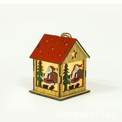 Decorative Festive Luminous Wooden Pendants cj