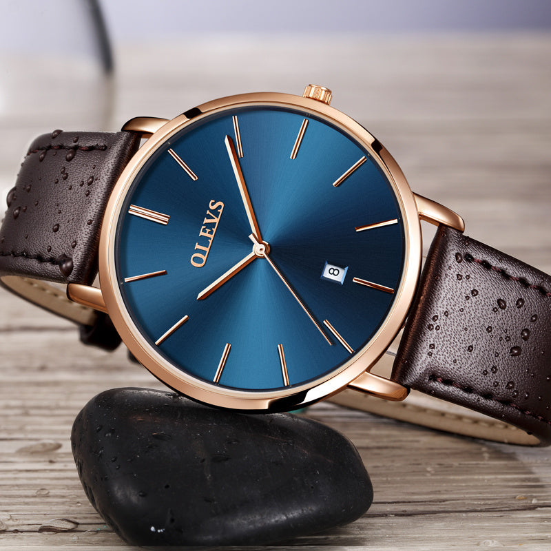 Fashion Casual Watch Men Luxury Brand Mens Watches Leather