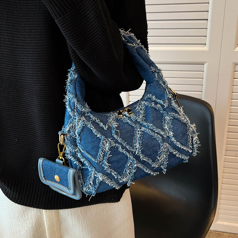 Summer Fashion Denim Handbag Niche Design cj