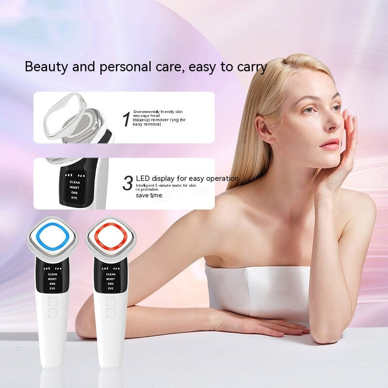 Electric Facial Massage & Cleansing Device – Heated Skin Rejuvenation Tool