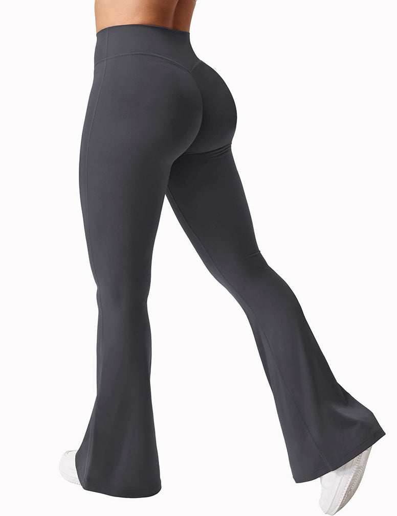 V-Waist Bell Bottom Yoga Pants | Peach Hip Lift