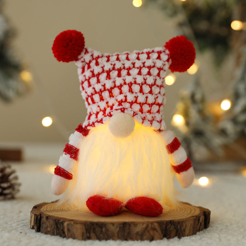 New Christmas Faceless Doll With Lights cj