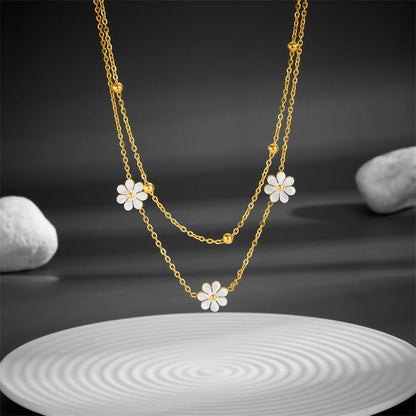 Fashion Jewelry Stainless Steel Flower DaisyFlower