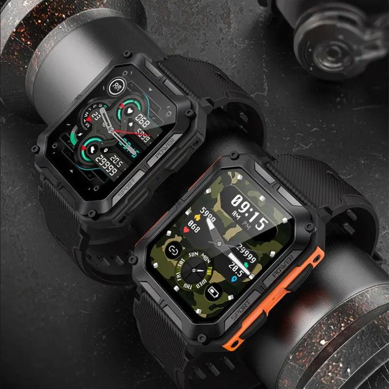 Bluetooth Talk Smart Watch Outdoor Smartwatch Three Anti Smart Watch Sports Waterproof Watch Meter Step Counter Rugged Outdoor Companion Waterproof Smartwatch Shockproof Smart Watch Dustproof Sports Watch ShopWithVanny